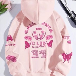 Pink Butterfly Hoodie